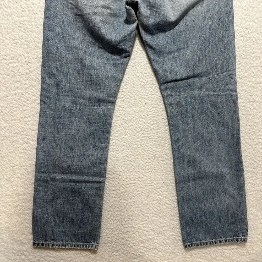 Levis 514 Jeans Men's‎ Size 32 Blue Slim Straight Light Wash Distressed Denim